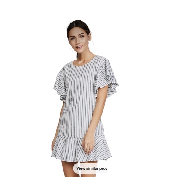 LoveShackFancy Cara Crewneck Striped Cotton Mini Dress (1) - Picture 6 of 15